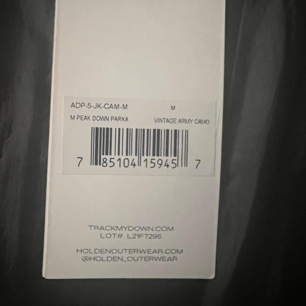 $975! RARE! NWT Men's Holden Peak Camouflage Down Ski Jacket - Green - M, L - Picture 6 of 6